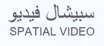 SPATIAL VIDEO سبيشال فيديو trademark logo