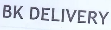 BK DELIVERY trademark logo