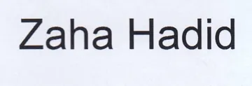 Zaha Hadid trademark logo