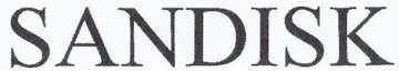SANDISK trademark logo