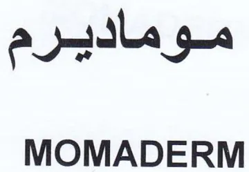 MOMADERM مو مادير trademark logo