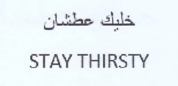 STAY THIRSTY trademark logo