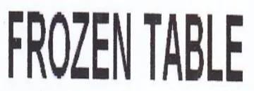 FROZEN TABLE trademark logo