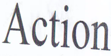 Action trademark logo