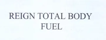 REIGN TOTAL BODY FUEL trademark logo