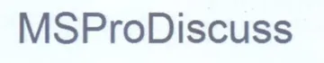 MSProDiscuss trademark logo