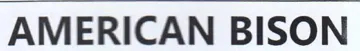 AMERICAN BISON trademark logo