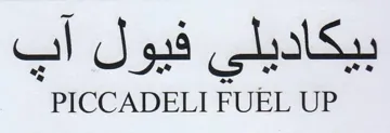 PICCADELI FUEL UP trademark logo
