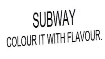 SUBWAY COLOURIT WITH FLAVOUR trademark logo