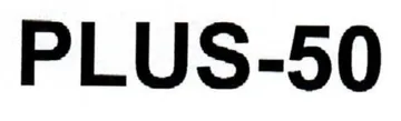 PLUS-50 trademark logo