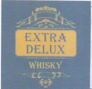 EXTRA DELUX WHISKY trademark logo