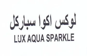 LUX AQUA SPARKLE لوكس اكوا سباركل trademark logo