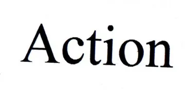 Action trademark logo