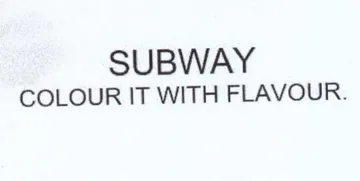 SUBWAY COLOUR IT WITH FLAVOUR.
