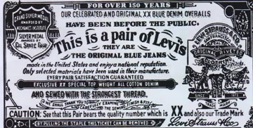 THE ORIGINAL BLUE JEANS ges made in the U السيس trademark logo