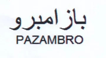 PAZAMBRO بازامبرو trademark logo