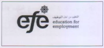 education for employment trademark logo
