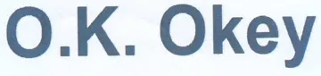 O.K. Okey trademark logo