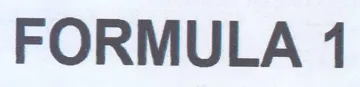 FORMULA 1 trademark logo