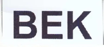 BEK trademark logo