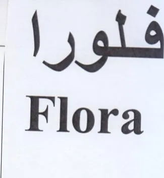 Flora فلورا trademark logo