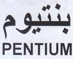 PENTIUM مى بندية trademark logo