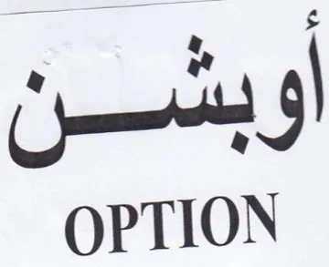 OPTION ا م trademark logo