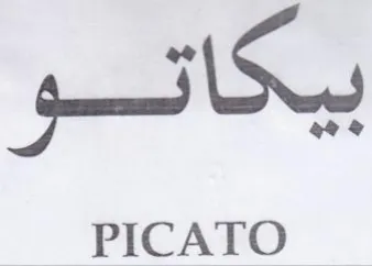 as PICATO trademark logo
