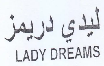 LADY DREAMS ليدي دريمز trademark logo