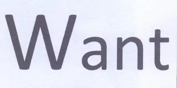 Want trademark logo