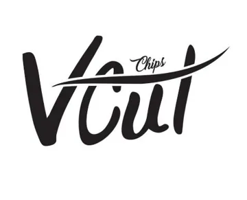 V cut Chips trademark logo