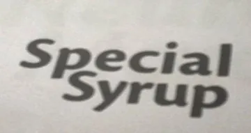 Special syrup trademark logo