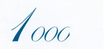 1000 trademark logo