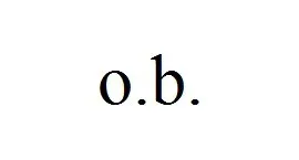 o.b trademark logo