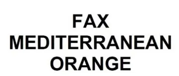 Fax MEDITERRANEAN ORANGE trademark logo