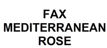 Fax MEDITERRANEAN ROSE trademark logo