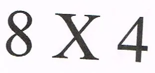 8X4 trademark logo