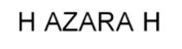 H AZARA H trademark logo