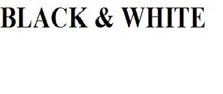 BLACK & WHITE trademark logo