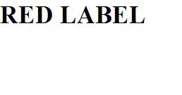 RED LABEL trademark logo