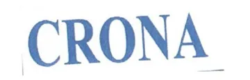 ( CRONA ) . مع الشكل trademark logo