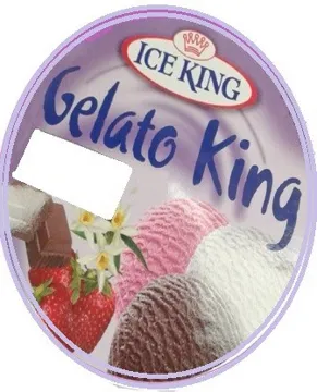 مع الشكلICE KING Gelato king trademark logo