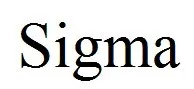 Sigma trademark logo